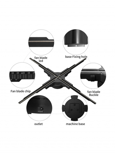 Голографический проектор-вентилятор HoloVion F45, 45 сантиметров-4